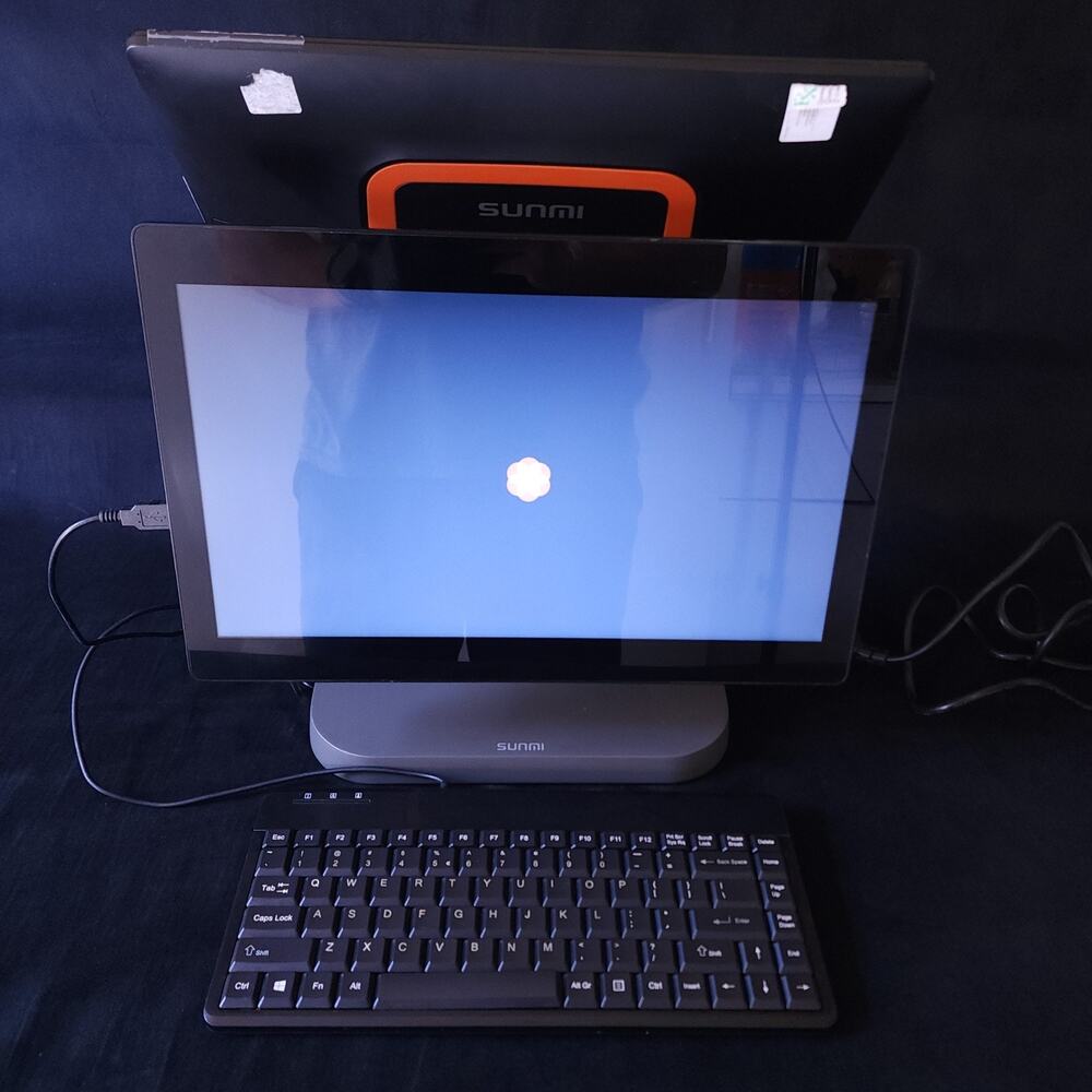 Sunmi T3523 T2 Lite Dual 15.6" Touch Display POS System Android w/ Keyboard